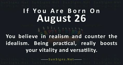 August 26 Zodiac is Virgo, Birthdays and Horoscope - SunSigns.Net