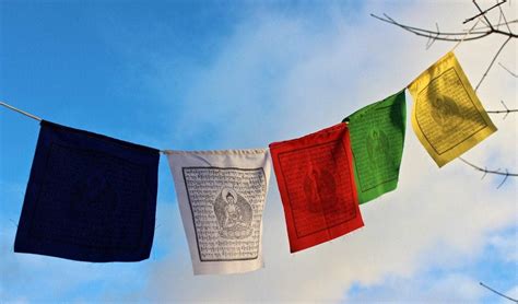 Medicine Buddha Cotton Prayer Flags - thedharmashop