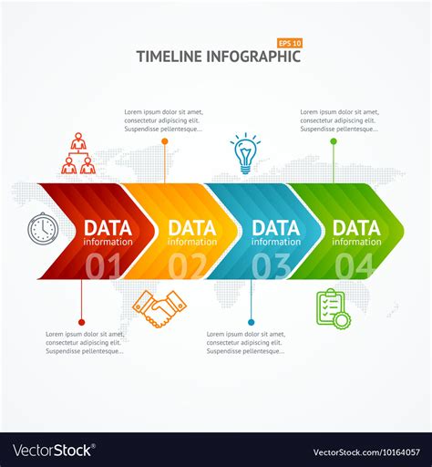 Infographic Timeline With Arrow Horizontal Vector Image | The Best Porn ...