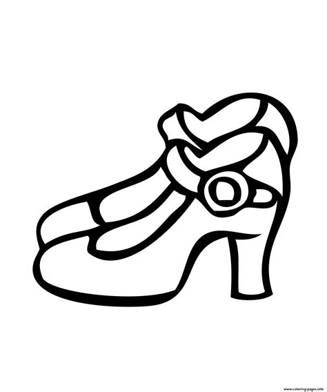 Shoes Young Woman Coloring page Printable