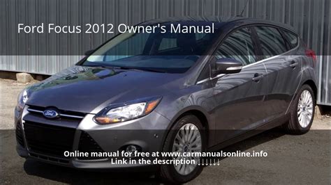 2012 Ford Focus Service Manual