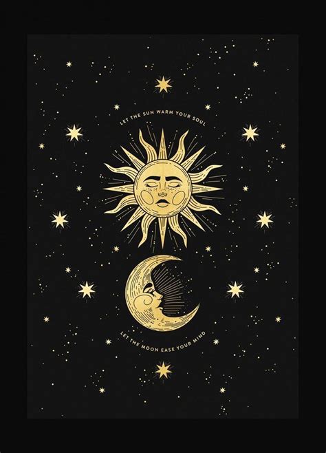 Sunmoon Art Print | Art wallpaper, Moon art, Celestial art