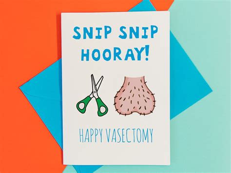 Vasectomy Card Funny, Funny Vasectomy Congratulation Get Well Soon ...