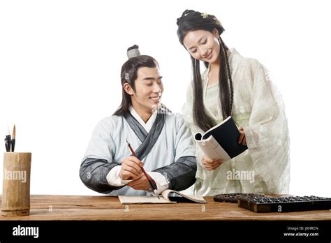 Lovers in ancient costumes Stock Photo - Alamy