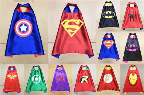 New Print Logo Custom Superhero Cape Boys Costume Superhero Fancy Dress ...