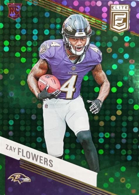 Zay Flowers 2023 Elite #200 Green Disco Price Guide - Sports Card Investor