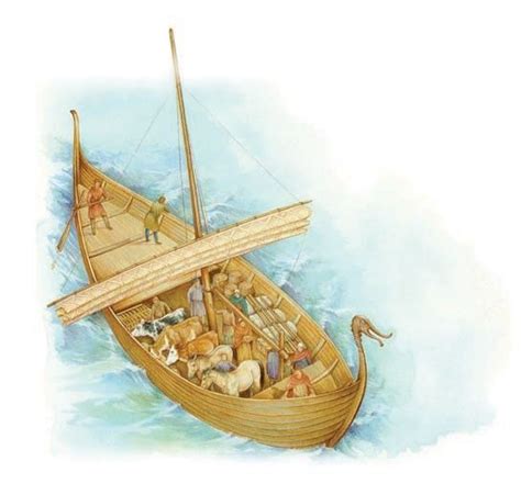 A Viking cargo ship, known as a knarr | Viking ship, Vikings, Sailing ships