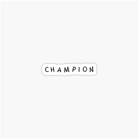 "Champion logo, champion sticker, champion shirt." Sticker for Sale by ...