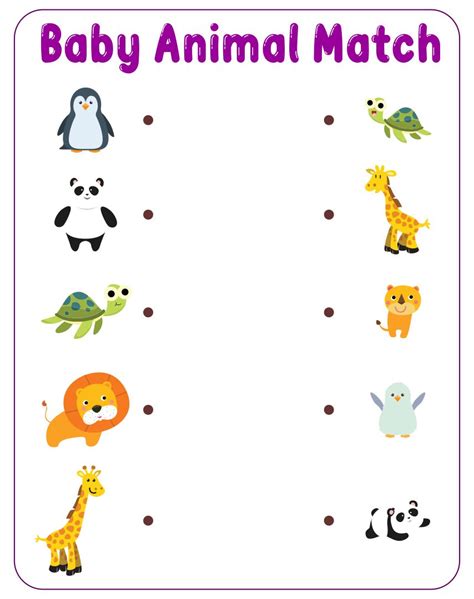 Zoo Animal Matching Game Printable - Printable Word Searches