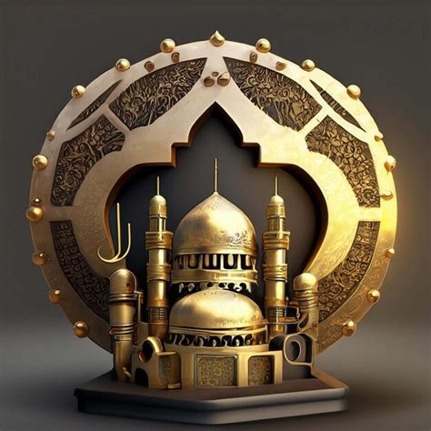 Premium AI Image | golden mosque