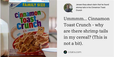 Jensen Karp about claim that he found shrimp tails in his Cinnamon Toast Crunch | Citatis News