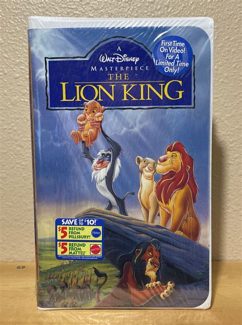 The Lion King (Disney, 1995) VHS Factory Sealed, First Edition, Limited ...