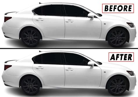 Buy SlickMod Chrome Delete Blackout Vinyl Overlay for 2013-2020 Lexus GS 350 450h GS F Window ...