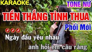 Tiền Thắng Tình Thua Karaoke Bolero Nhạc Sống Tone Nữ ( Phối Mới ...