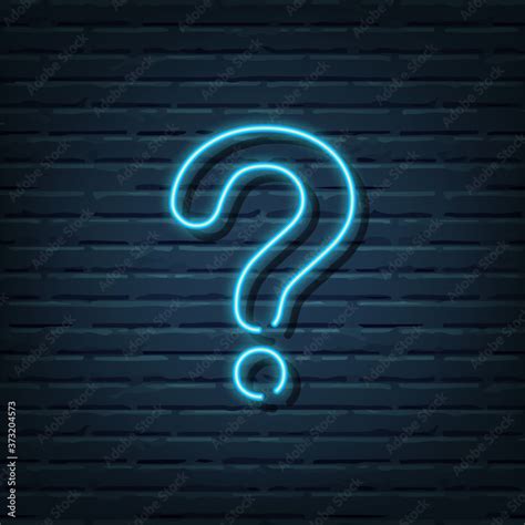 question mark neon sign Stock Vector | Adobe Stock