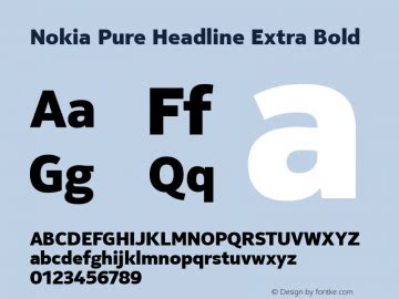 Nokia Pure Headline Font,Nokia Pure Headline Extra Bold Font,NokiaPureHeadline-ExtraBold Font ...