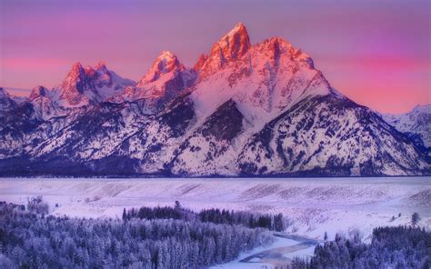 Purple Winter Mountains Wallpapers - Wallpaper Cave