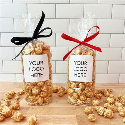 Logo Popcorn Bags & Ribbon Wedding Popcorn Bags Small Business, Real ...