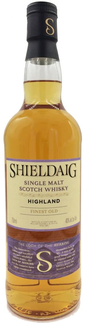 Shieldaig Highland Finest Old Single Malt Scotch 750ml - The Whiskey ...