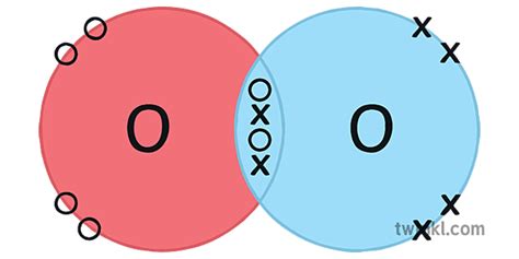 o2 oxigênio covalente ligação ponto cruz diagrama ciência ks4