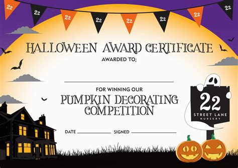 Halloween Certificate Template