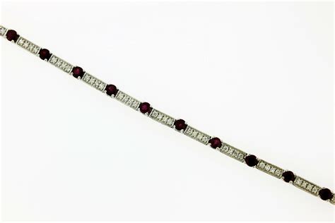 14k Ruby & Diamond Bracelet