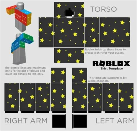 Free Roblox Clothing Star Sweater Roblox Clothes Free Graphic & Design Templates for All ...