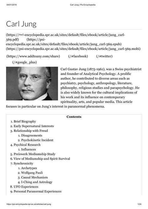 (PDF) Carl Jung (Biography)