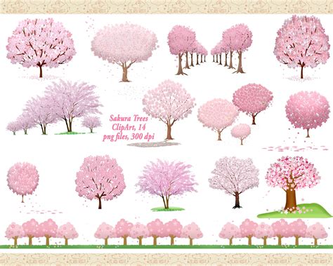 Red Cherry Blossom Tree Drawing