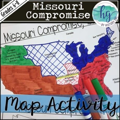 Missouri Compromise Map Activity (Print and Digital) - By History Gal