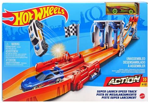 Hot Wheels Action Super Launch Speed Track Race Set Playset Bgj26 for ...