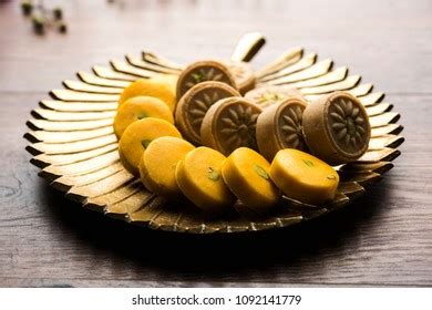 Brown Kesar Pedha Peda Indian Traditional Stock Photo 1092141779 | Shutterstock