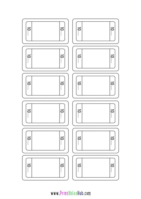 Free Printable Blank Raffle Ticket Template Free Printable Templates ...