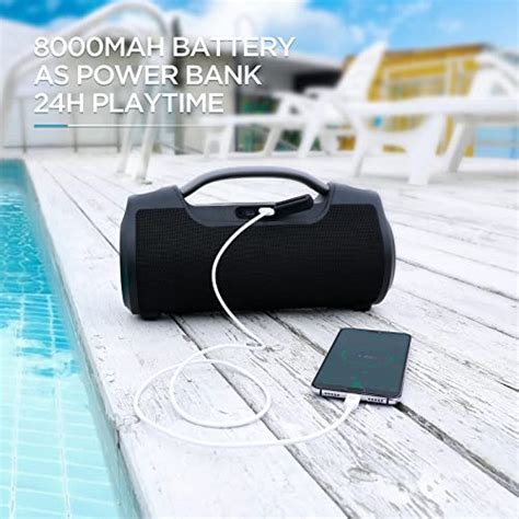 MIATONE 60W Portable Speaker with Titanium Subwoofer, Wireless Outdoor ...