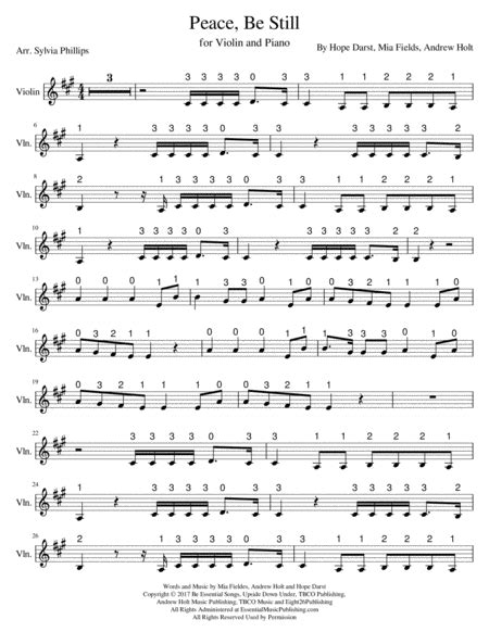 Peace Be Still (arr. Sylvia Phillips) by The Belonging Co. Feat. Lauren Daigle Sheet Music for ...