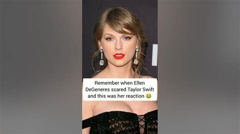 when Ellen scared Taylor Swift, her reaction is shocking - YouTube