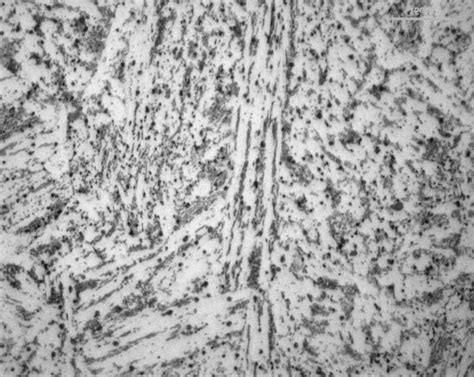 Bainite-ferrite microstructure of the physical-simulation specimen (HV ...