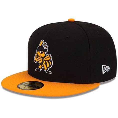 Salt Lake City Bees New Era Authentic Collection On Field 59FIFTY Fitted Hat - Black/Gold