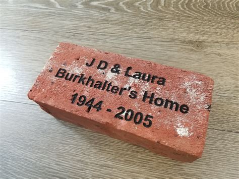 Engraved Brick - Custom Brick - Personalized Brick - Engraved Memorial Brick - Custom Memorial ...