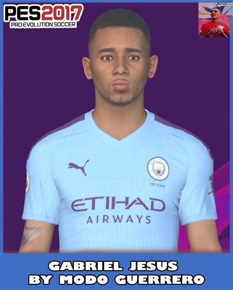 Face Gabriel Jesus + Tattoo For PES 2017 by Modo Guerrero