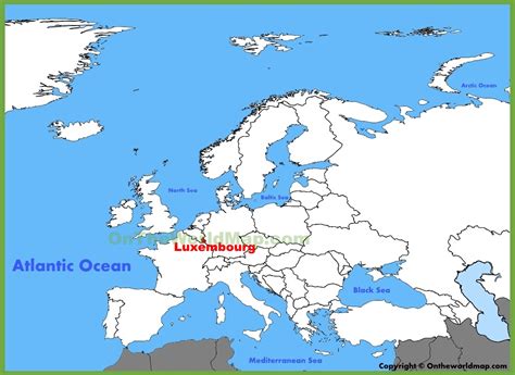 Luxembourg location on the Europe map - Ontheworldmap.com