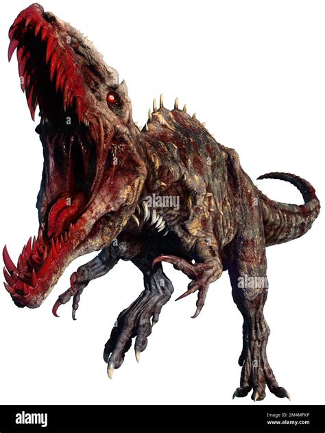 Horror zombie dinosaur 3D illustration Stock Photo - Alamy