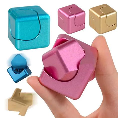 3.5cm Mini Magic Cube Spinner EDC Anti Stress Hand Finger Spin Fidget Cubes Square Puzzle Toys ...