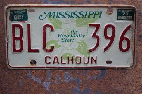 Mississippi USA License Plate On A Rusty Metal Background. Editorial Photo - Image of metal ...