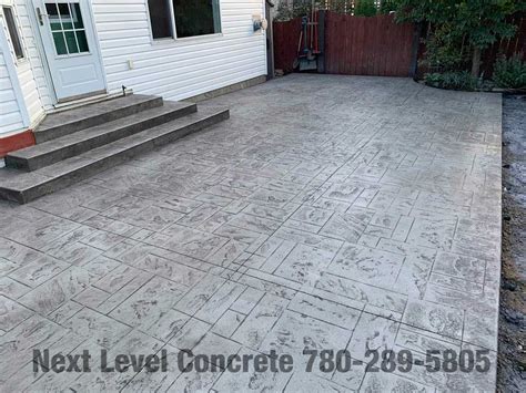 Stamped Concrete Patio - Next Level Concrete Ltd