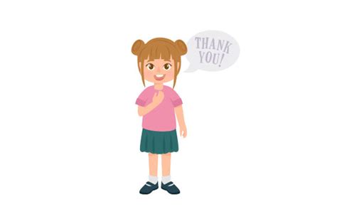 Child Saying Thank You SVG Cut file by Creative Fabrica Crafts · Creative Fabrica