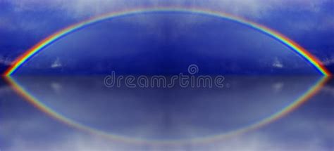 A Graphic Illustration of a Rainbow with Water Reflection Stock ...