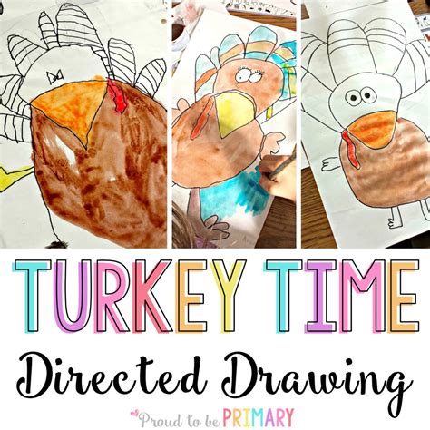 Turkey Drawing Step-by-Step for Primary Classroom Students