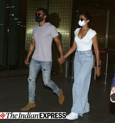 In matching outfits, Deepika Padukone and Ranveer Singh take couple style to the next level ...