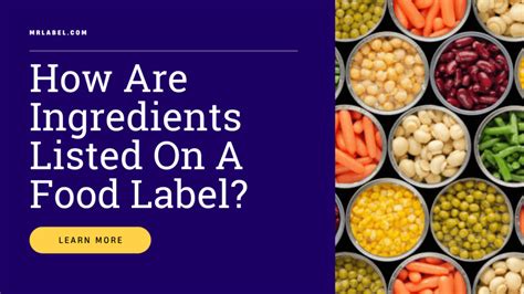 How are ingredients listed on a food label? (Format Explained)